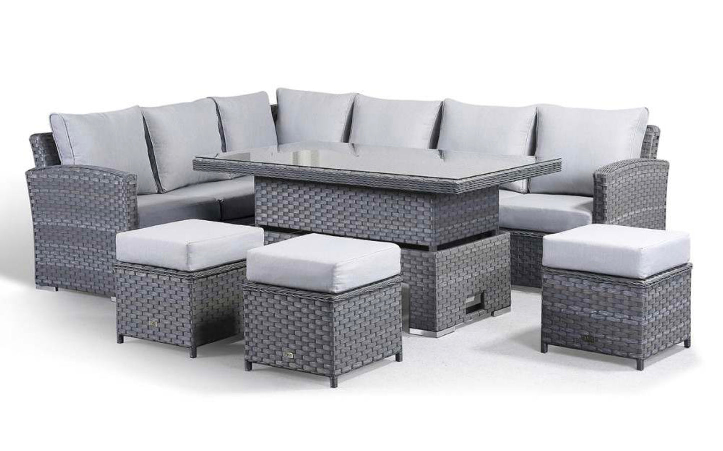 Henley High Back Corner Sofa set with Rising table