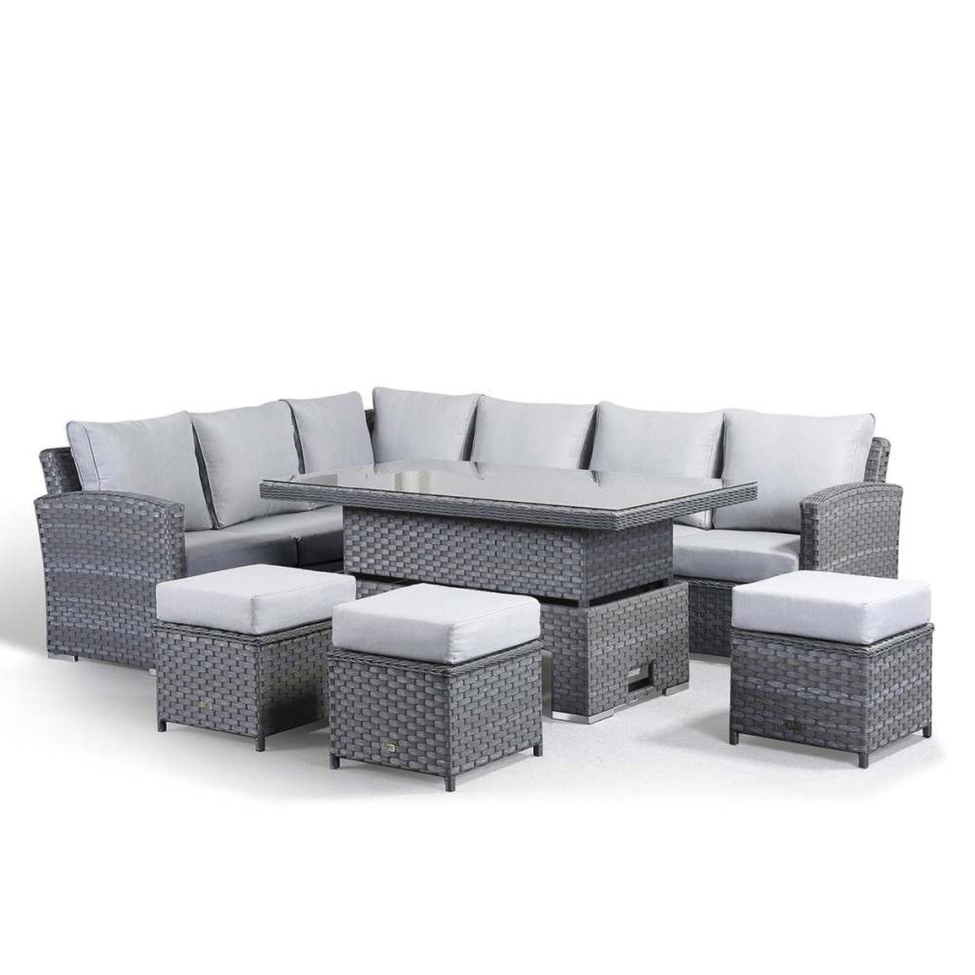 Henley High Back Corner Sofa set with Rising table