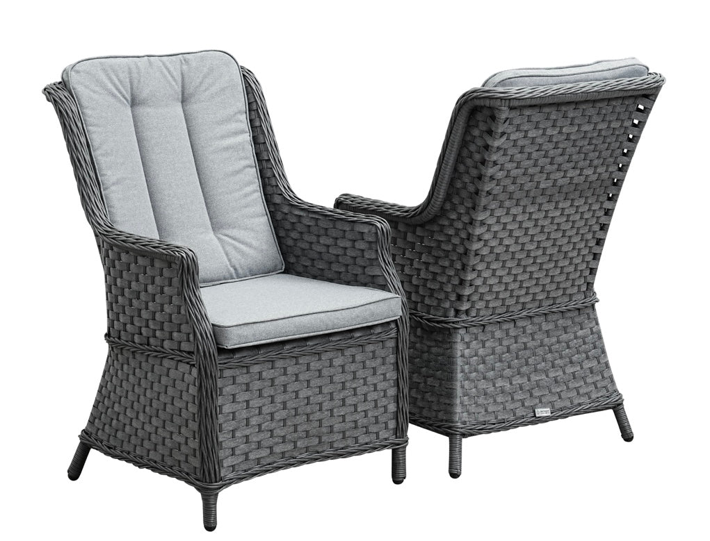 Henley 4 Seater Charcoal Grey Dinning Set