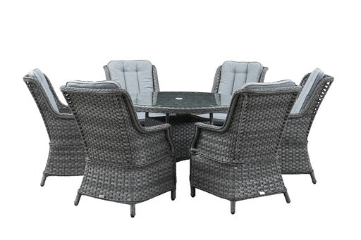 Henley 6 Seater Dark Grey Dinning set