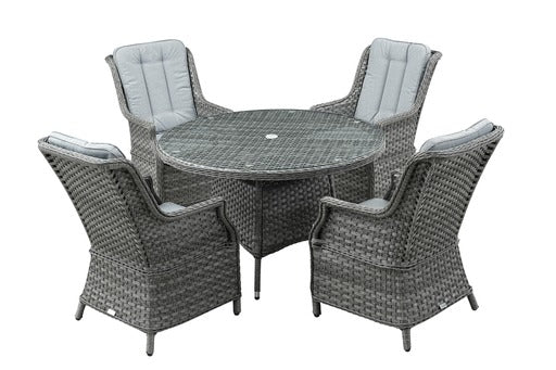 Henley 4 Seater Dark Grey Dinning set