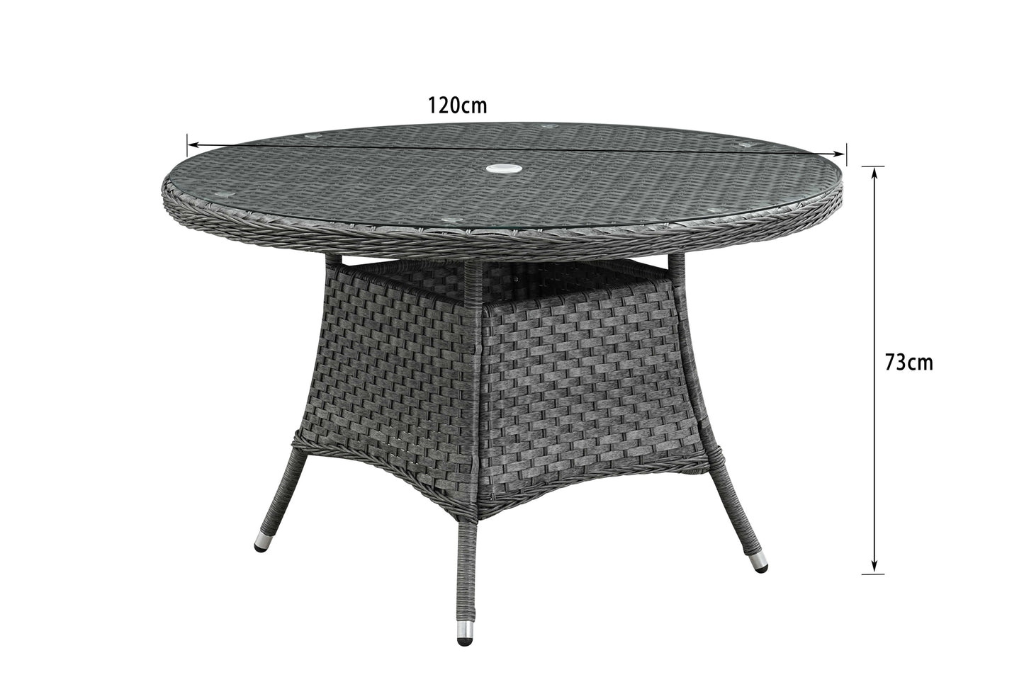 Summer Sale ! Henley 4 Seater Dark Grey Dining set