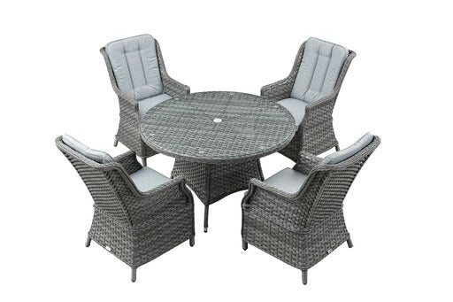 Henley 4 Seater Dark Grey Dinning set